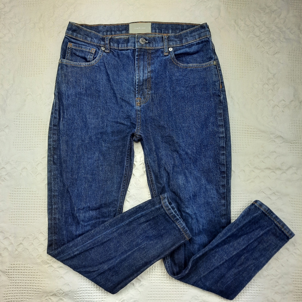 Everlane 31 High Rise Denim Skinny Jeans Dark Wash